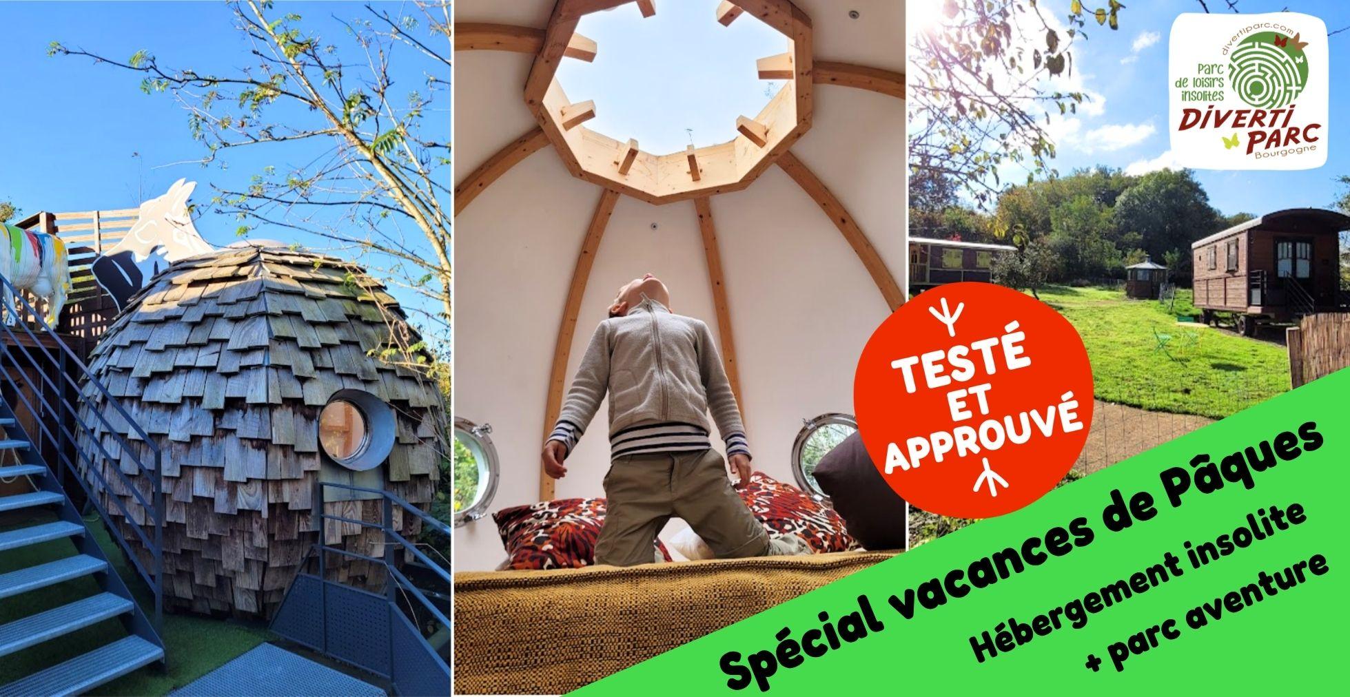 Spécial vacances de Pâques : une journée + une nuit insolite à DIVERTI PARC en Bourgogne