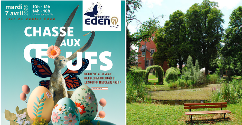 Chasse aux oeufs dans le parc du Centre Eden