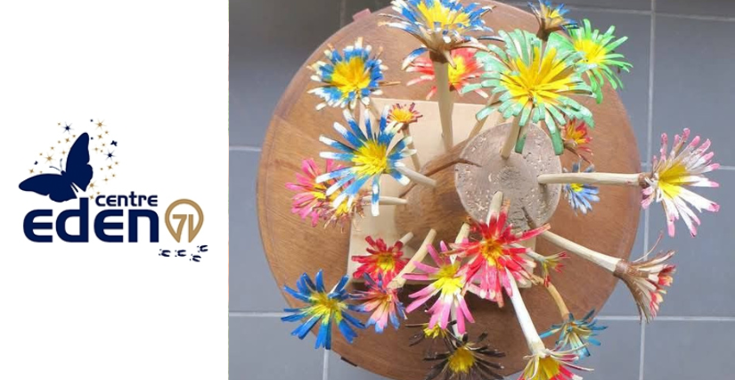 Renc’art nature : Fabrication de fleurs en bois, dès 12 ans au Centre Eden - centre éducatif nature et découverte à Cuisery (71)