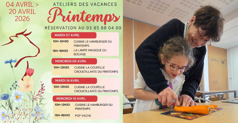 Le hamburger du printemps, atelier cuisine pour enfant à la Maison du Charolais