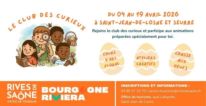 Le club des curieux fête Pâques : ateliers créatifs et chasse aux oeufs pour les enfants à Saint-Jean-de-Losne et Seurre