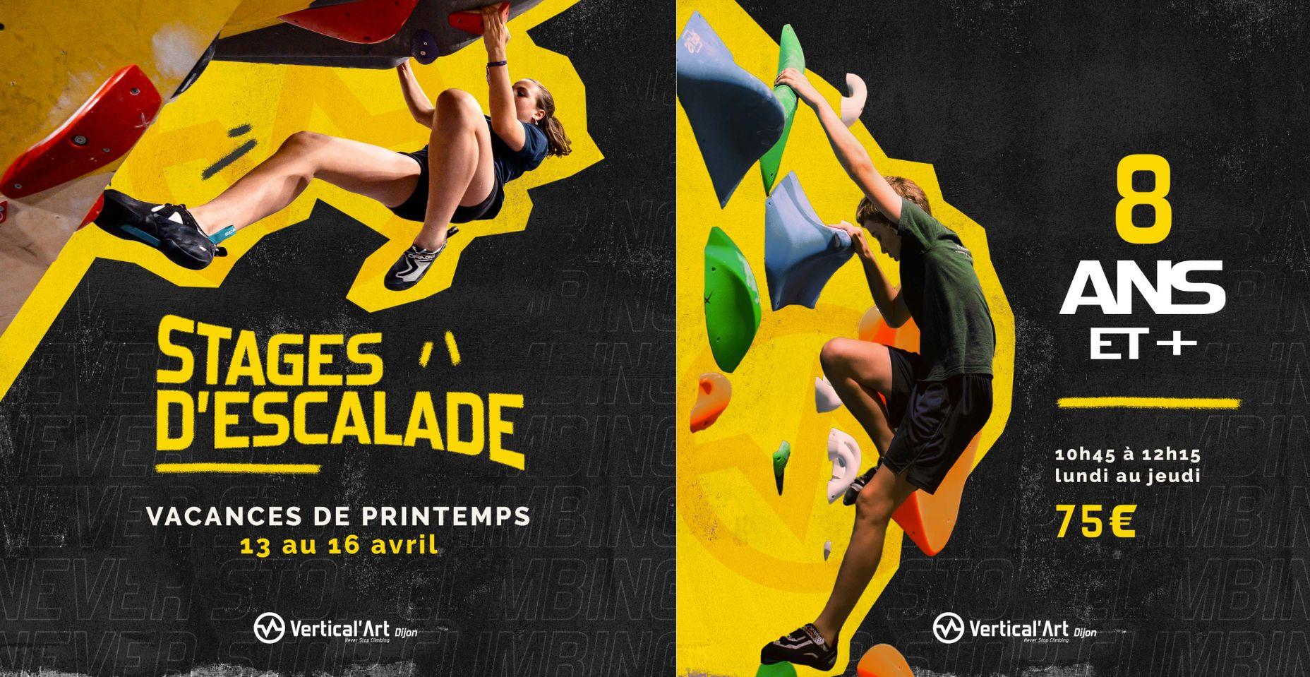 Stage d'escalade blocs pour les 8 - 13 ans chez Vertical'Art Dijon 