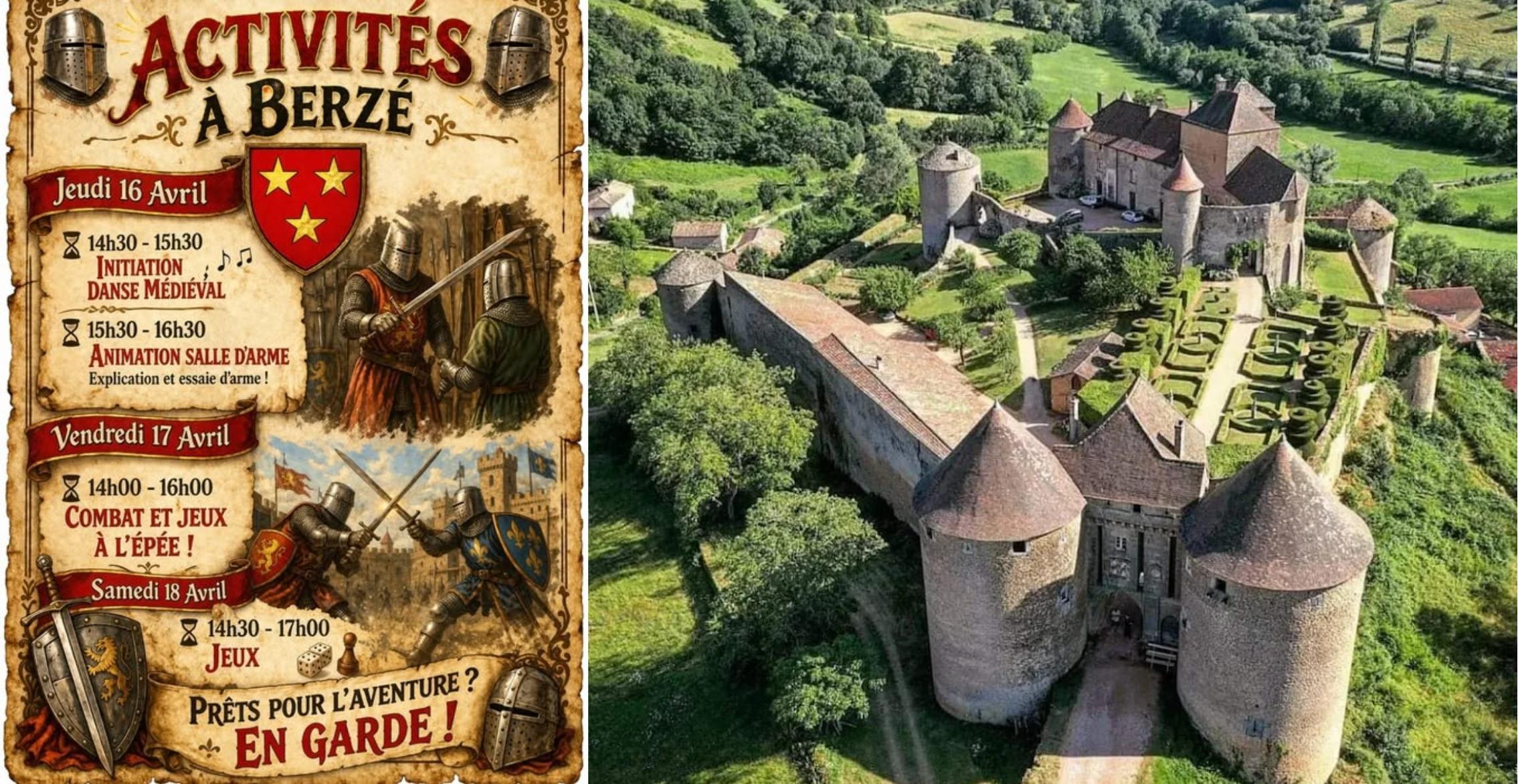 Activités médiévales au château de Berzé-le-Châtel