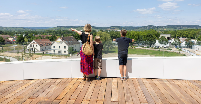Observation et découverte des paysages viticoles en famille à la Cité des climats et vins de Bourgogne, à Beaune