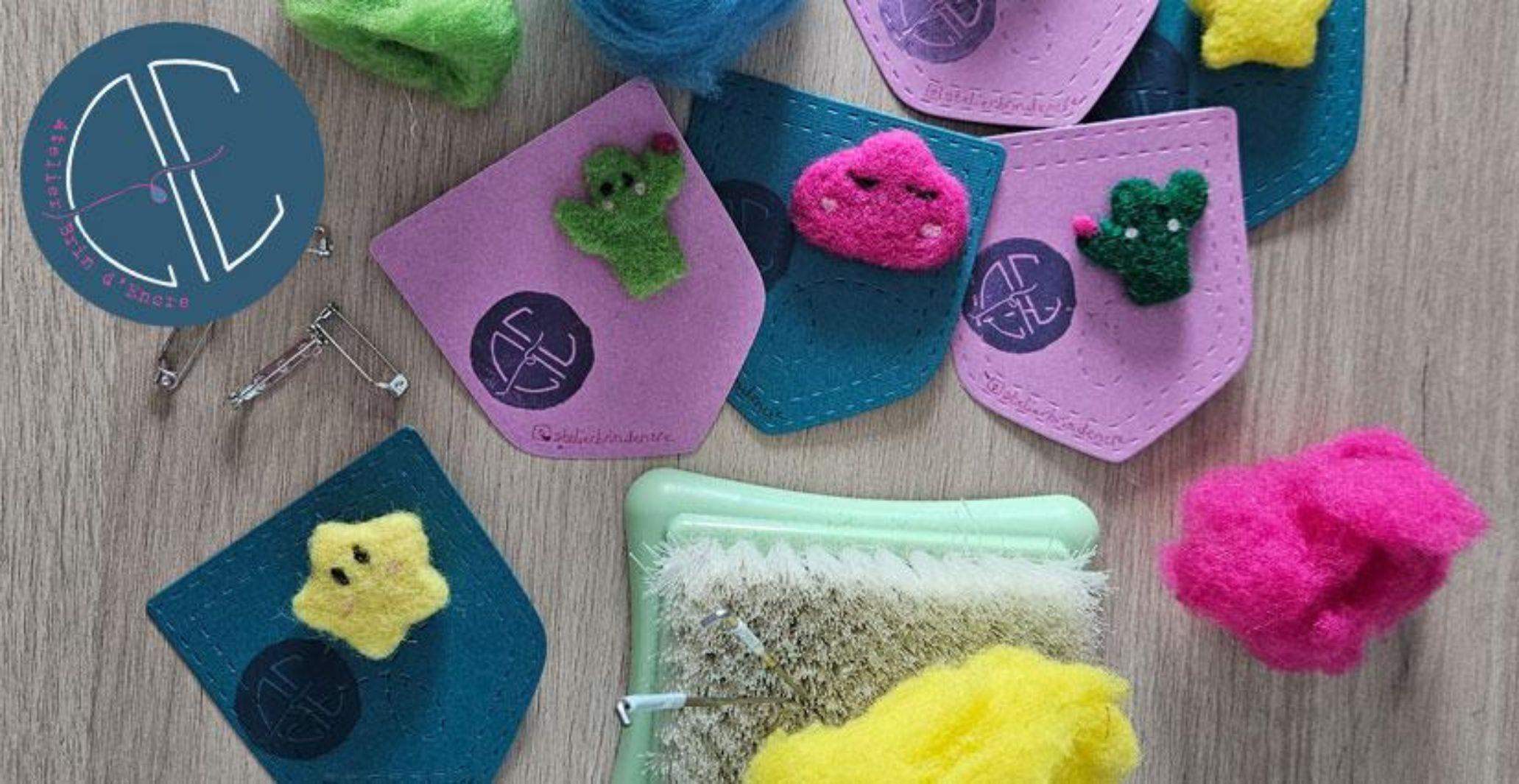 Atelier laine feutrée pour une fête d'anniversaire enfant avec l'Atelier Brin d'Encre à Dijon et alentours
