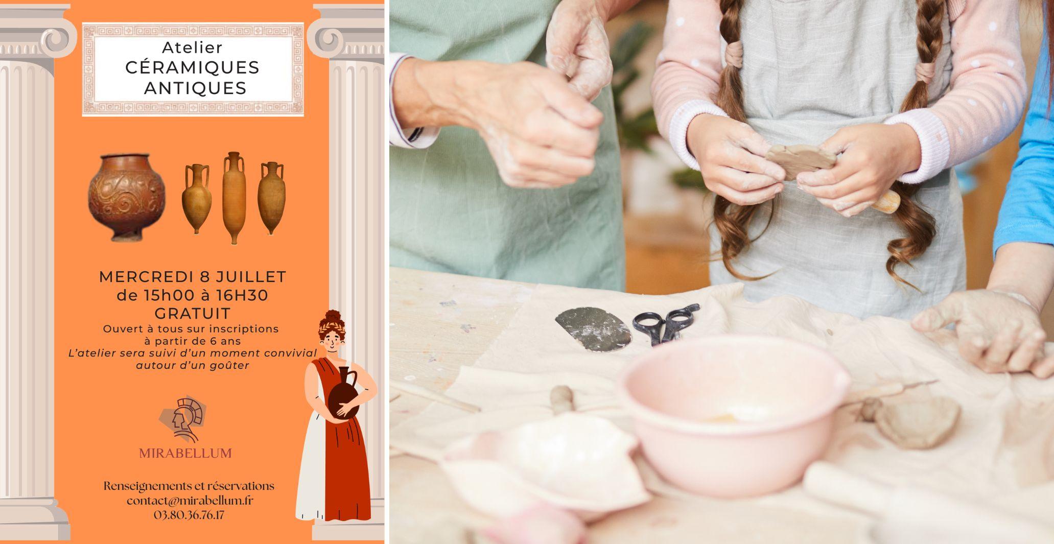 Atelier CÉRAMIQUES ANTIQUES au Mirabellum - Gratuit