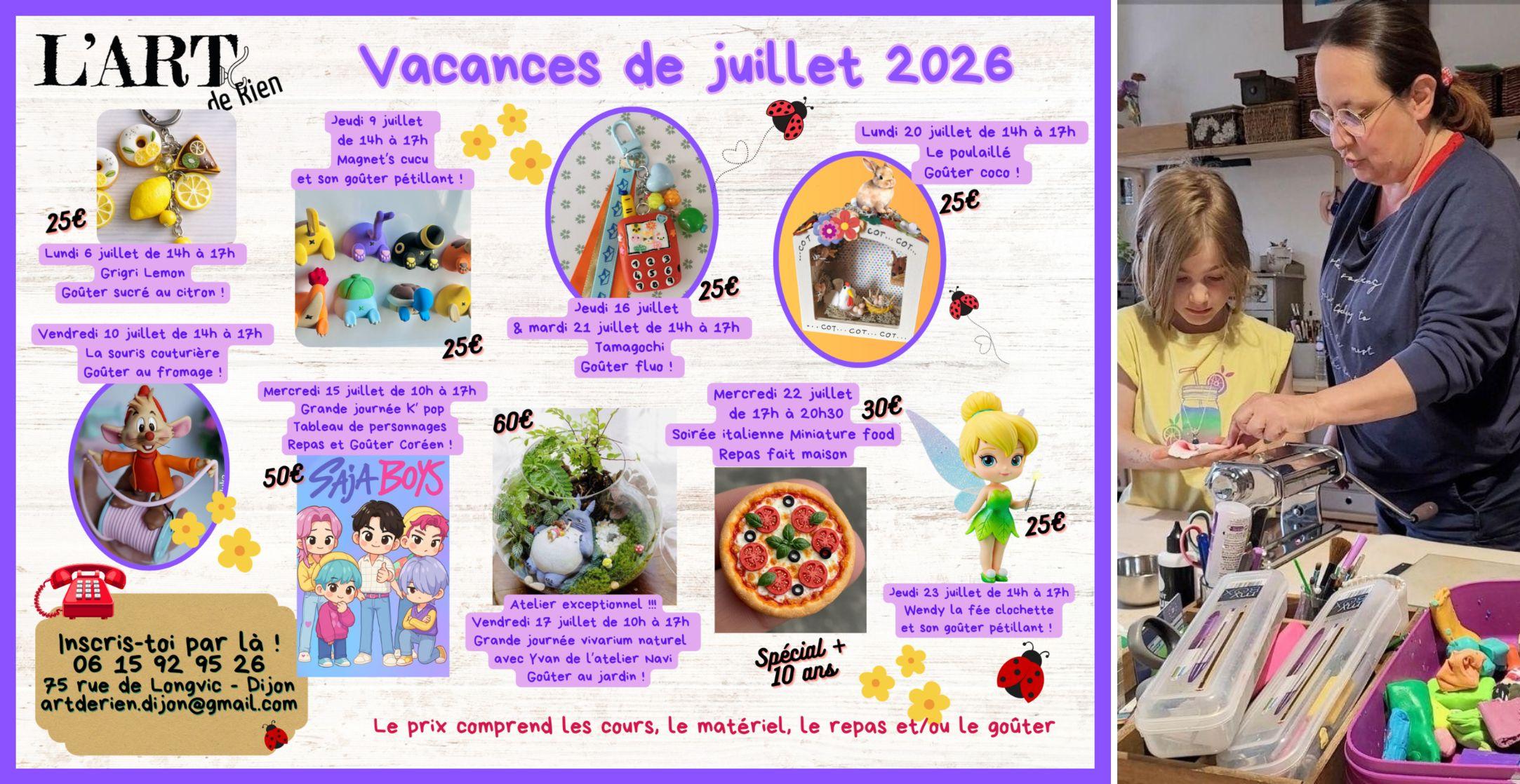 Ateliers de modelage polymère avec "l'Art de Rien" à Dijon 