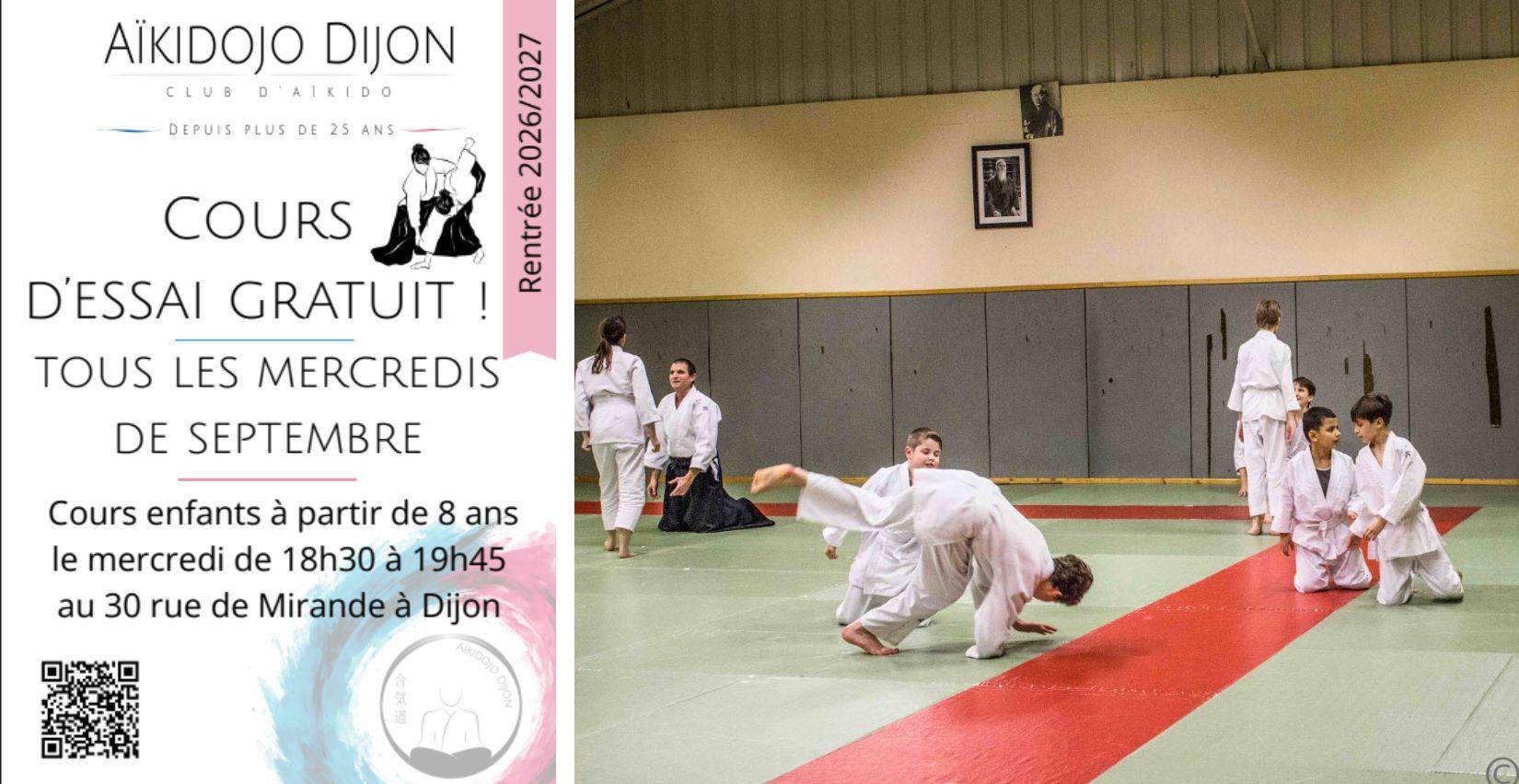 Spécial Rentrée 2026 : cours d’essai gratuit au club d’aïkido AIKIDOJO DIJON