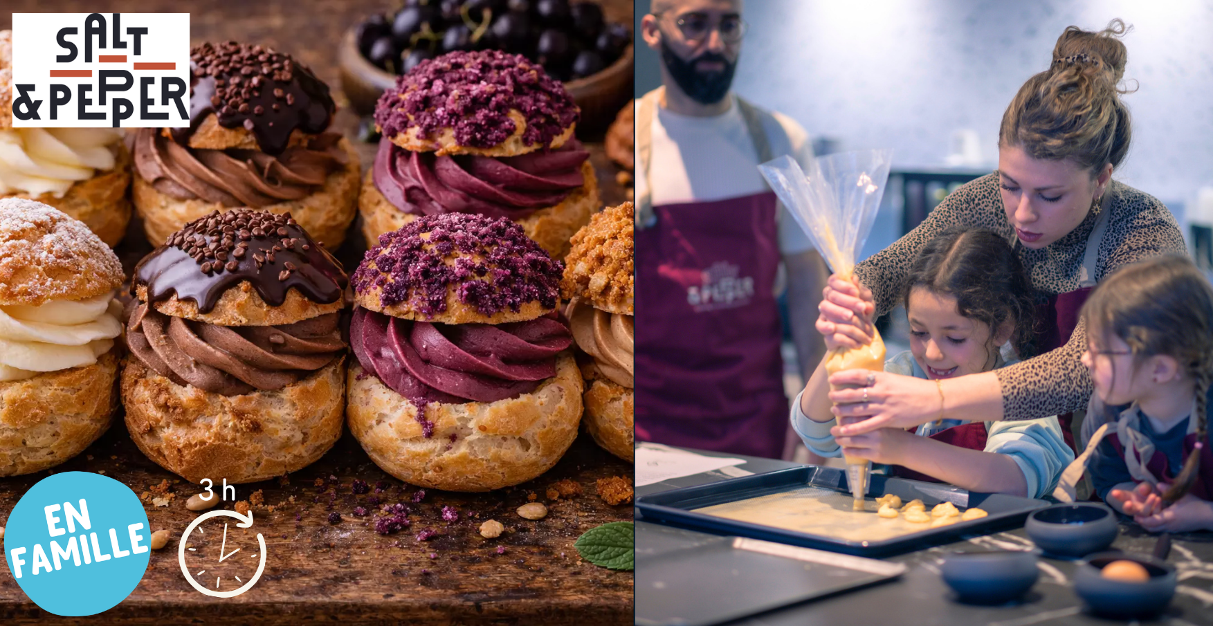 Atelier pâtisserie parent-enfant "Choux" chez Salt & Pepper à Dijon