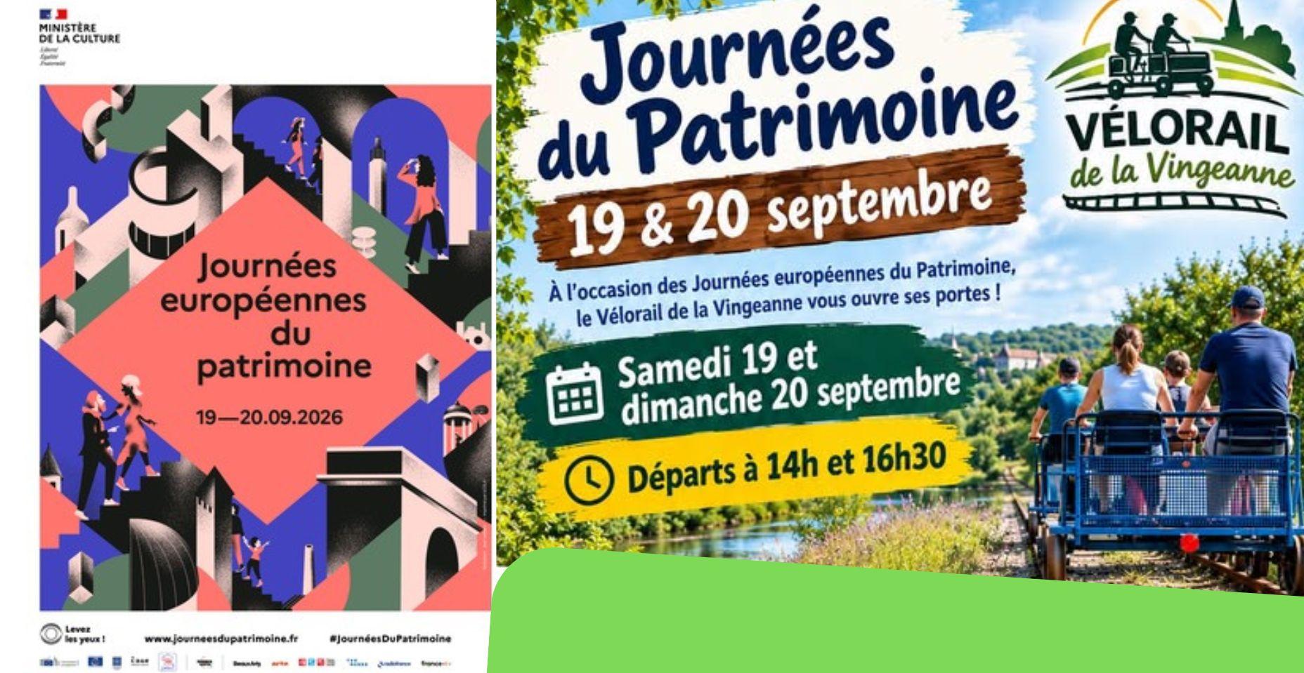 Journée du Patrimoine au Velorail de la Vingeanne le 19 et 20 Septembre.