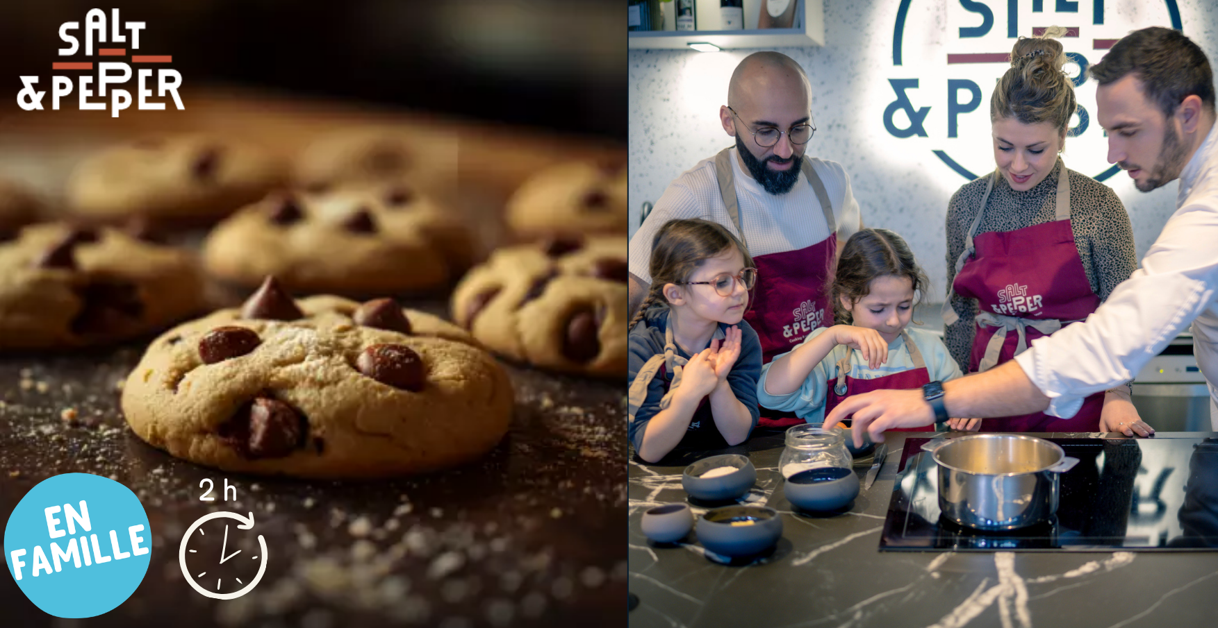 Atelier pâtisserie parent-enfant "Cookies en folie" chez Salt & Pepper à Dijon