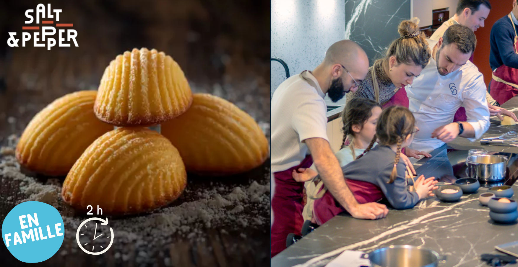 Atelier pâtisserie parent-enfant "Madeleine" chez Salt & Pepper à Dijon