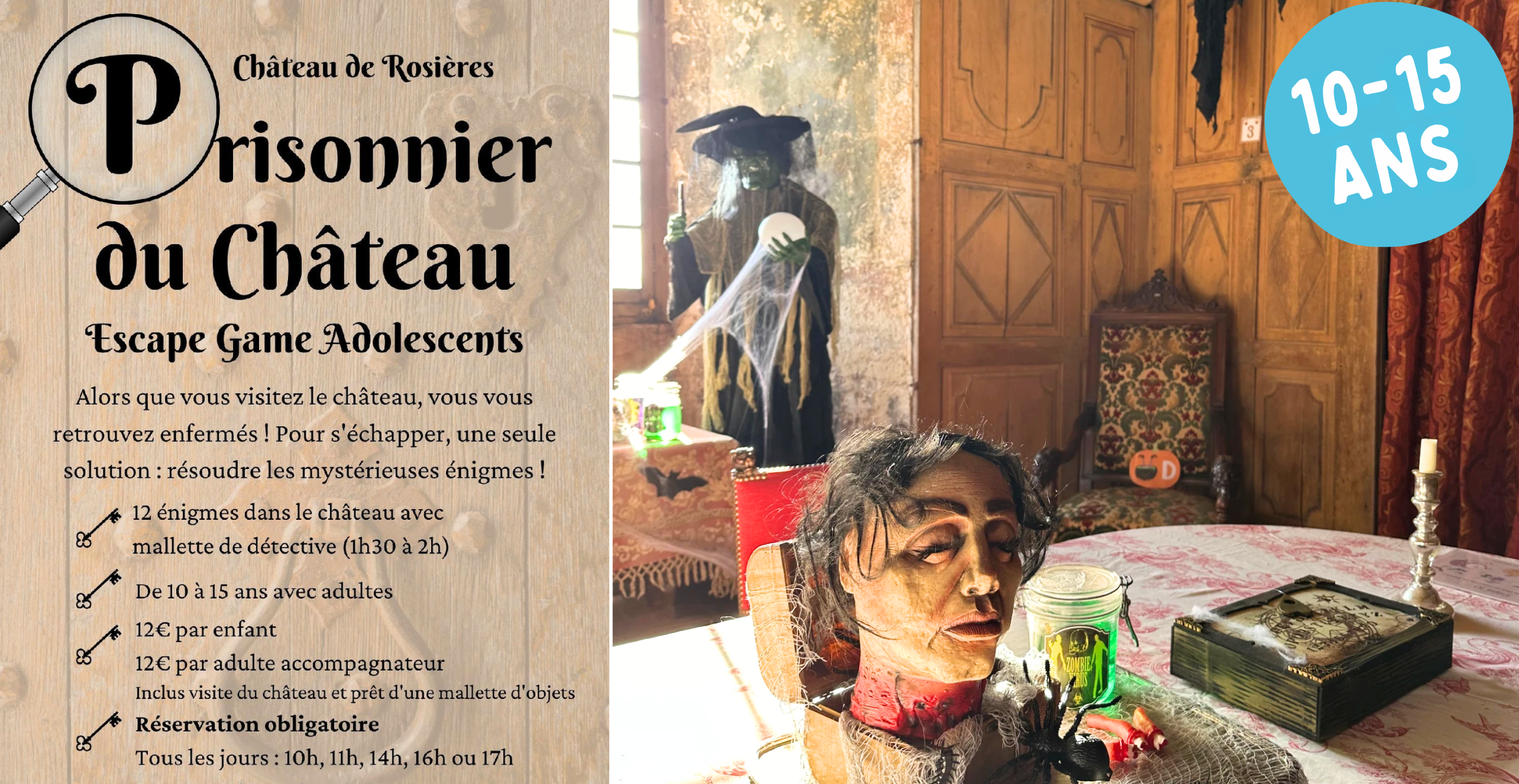 Escape game ados "Prisonnier du Château" au Château de Rosières