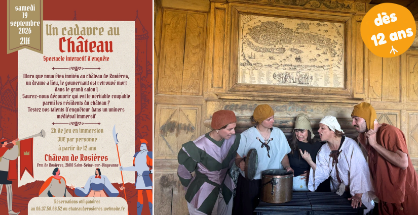 Un cadavre au Château : spectacle interactif d'enquête au Château de Rosières 
