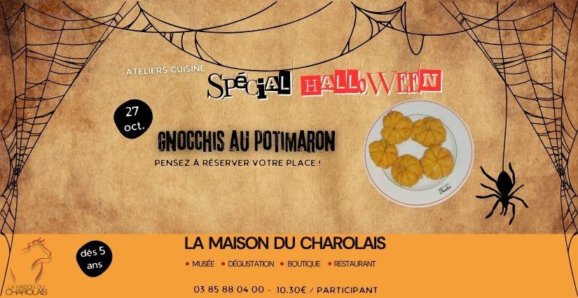 Atelier cuisine 'Les gnocchi et momies d'Halloween' à la maison du Charolais