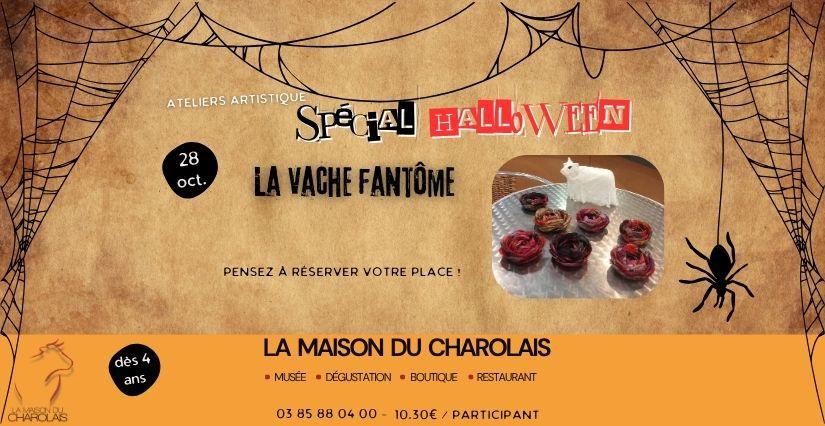 Atelier créatif pour les enfants "La vache fantôme", à la Maison du Charolais, Charolles (71)