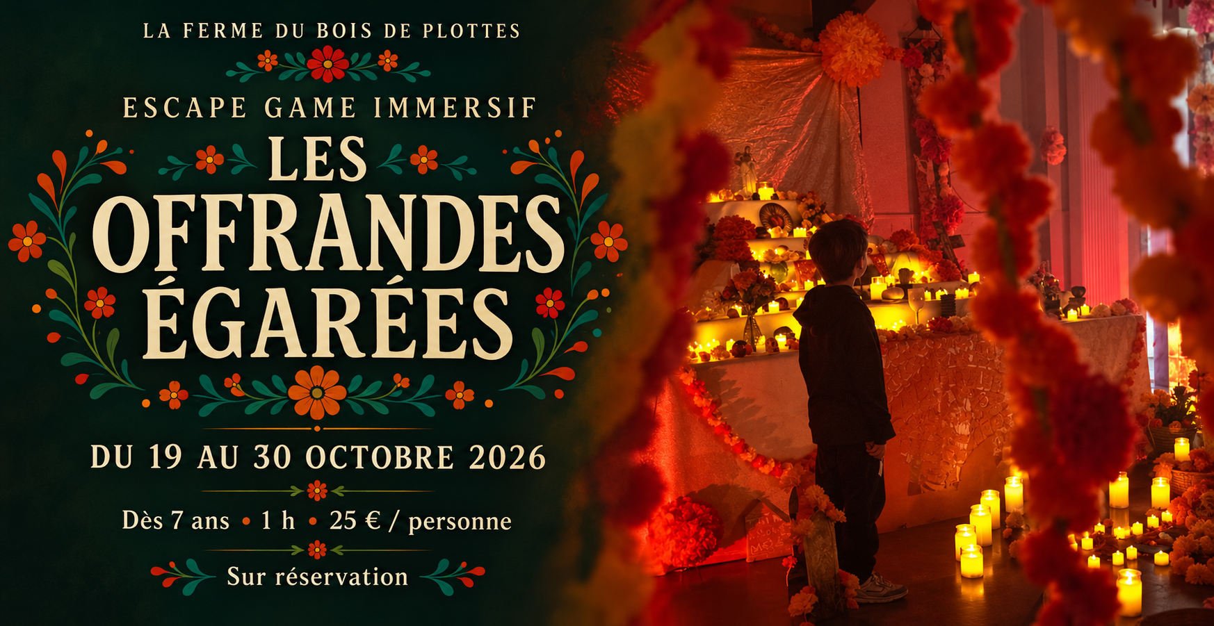 Esacape game en famille 'les offrandes égarées' à la ferme du bois de Plottes