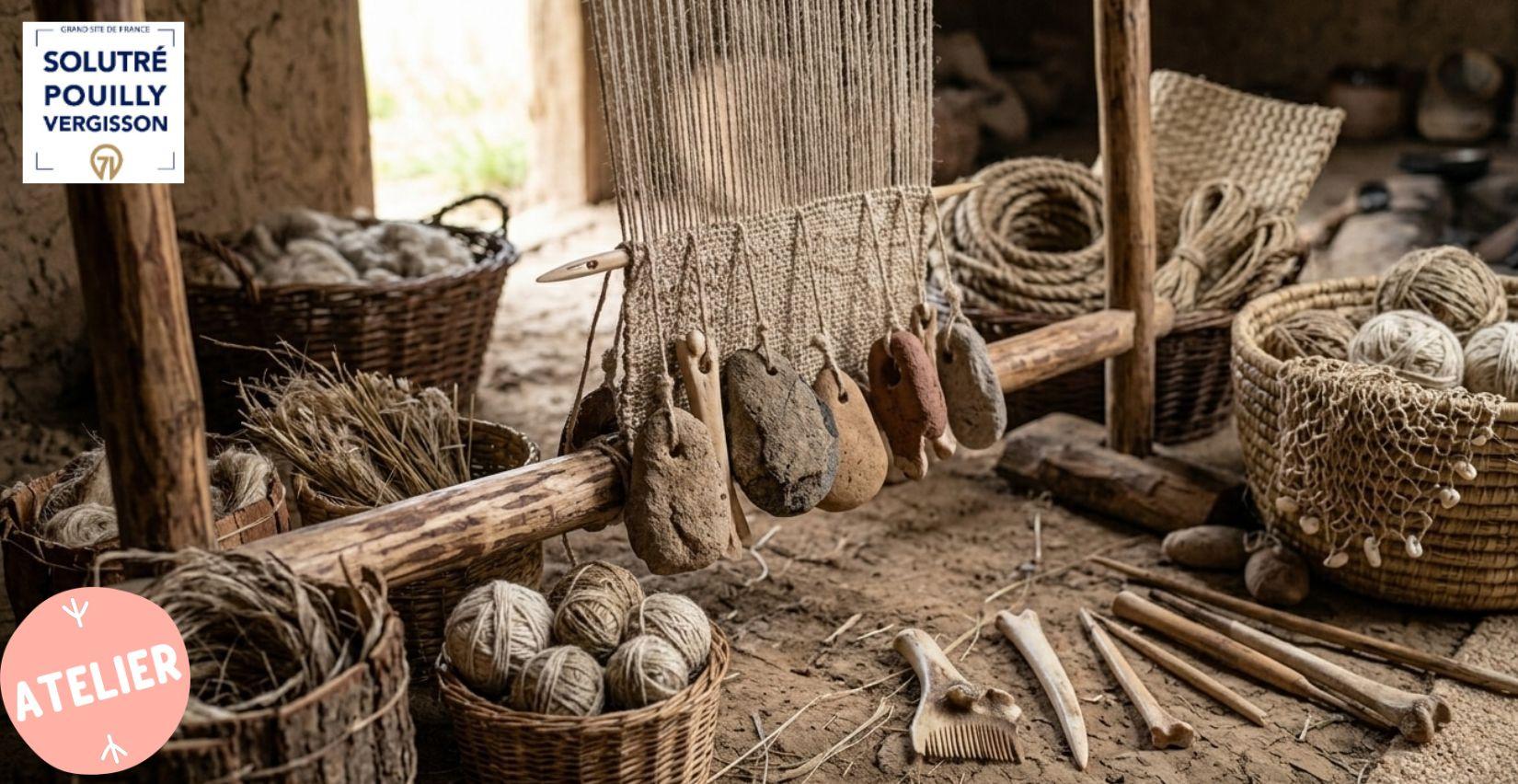 Atelier – Le fil de l’Histoire : à la rencontre des textiles préhistoriques à la Maison du Grand Site de Solutré