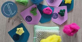 Atelier laine feutrée pour une fête d'anniversaire enfant avec l'Atelier Brin d'Encre à Dijon et alentours